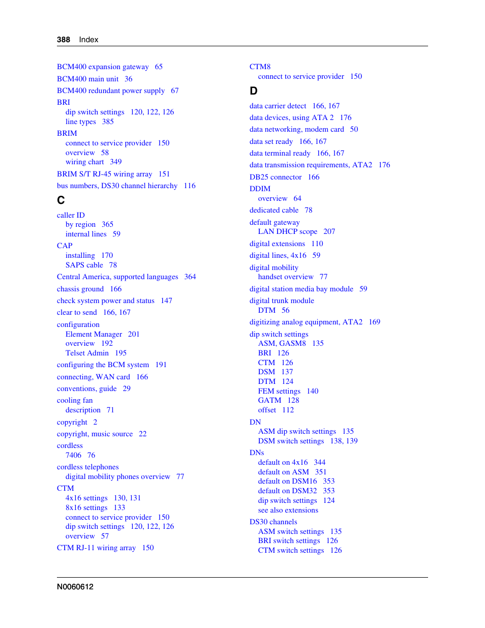 Nortel Networks BCM200/400 User Manual | Page 388 / 394