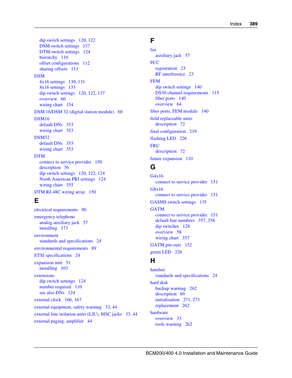 Nortel Networks BCM200/400 User Manual | Page 389 / 394