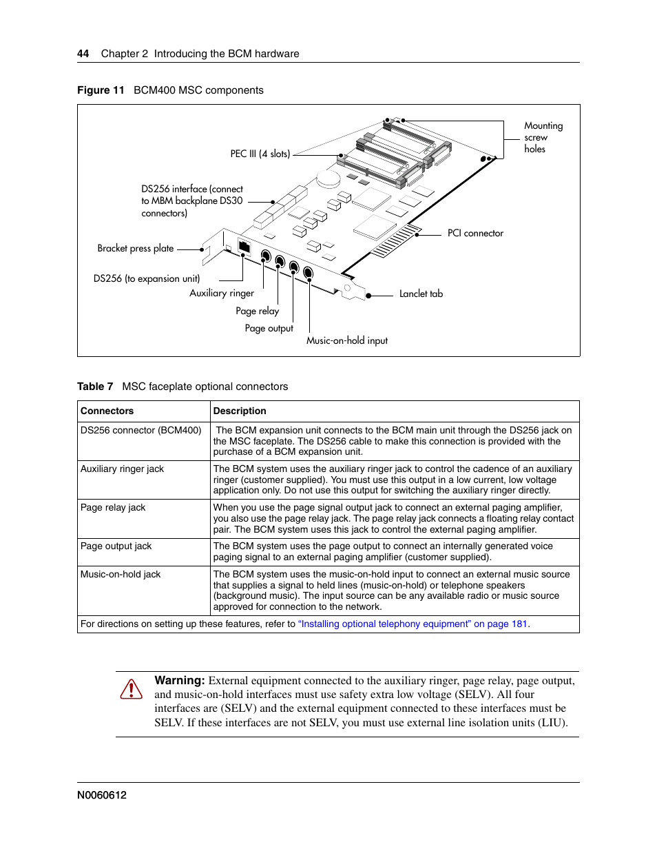Figure 11, Show, Table 7 | Nortel Networks BCM200/400 User Manual | Page 44 / 394