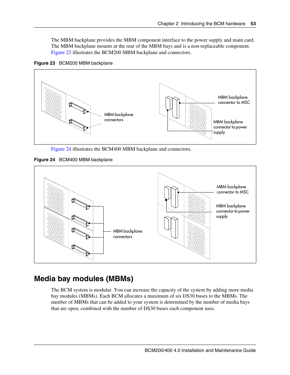 Media bay modules (mbms), Media bay modules | Nortel Networks BCM200/400 User Manual | Page 53 / 394