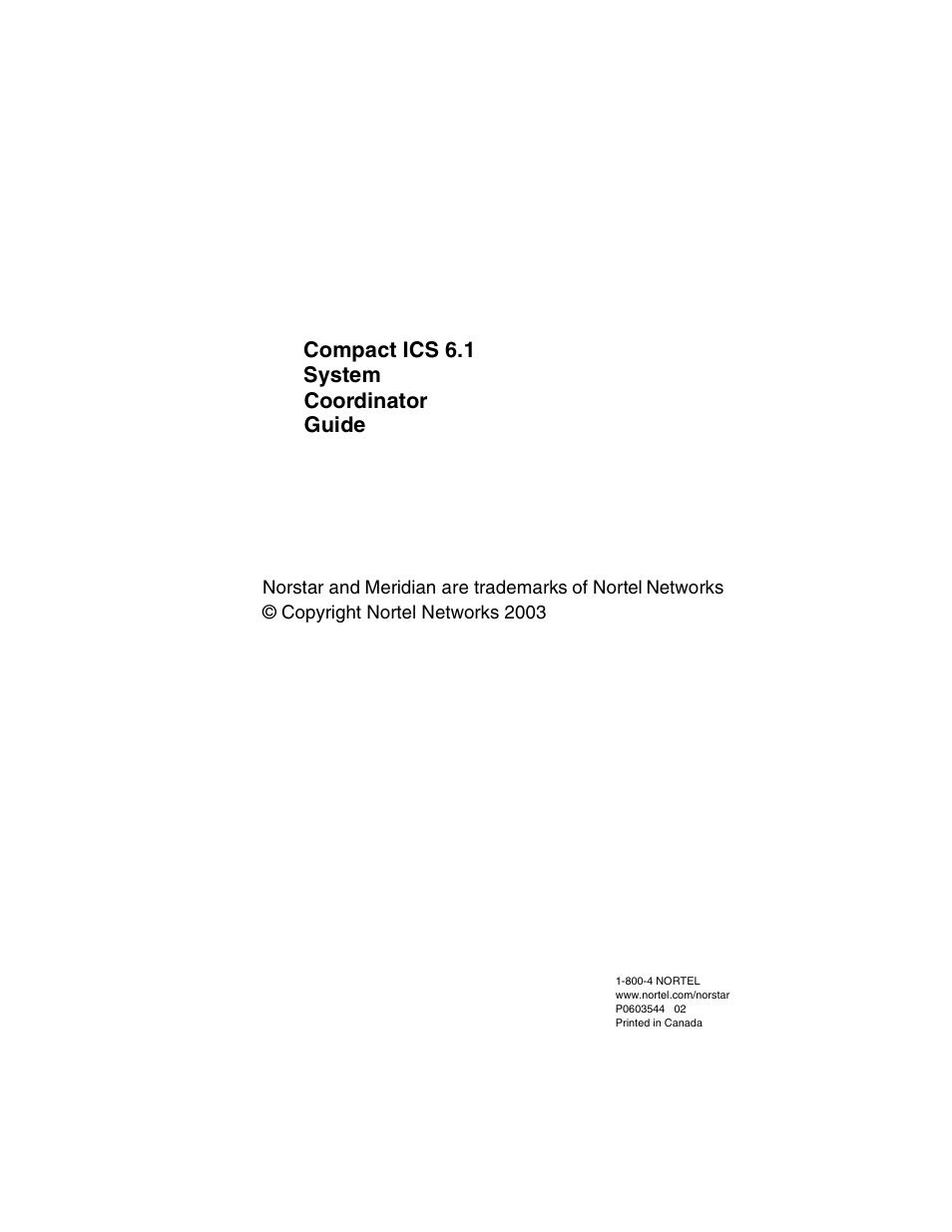 Nortel Networks 6.1 User Manual | 278 pages