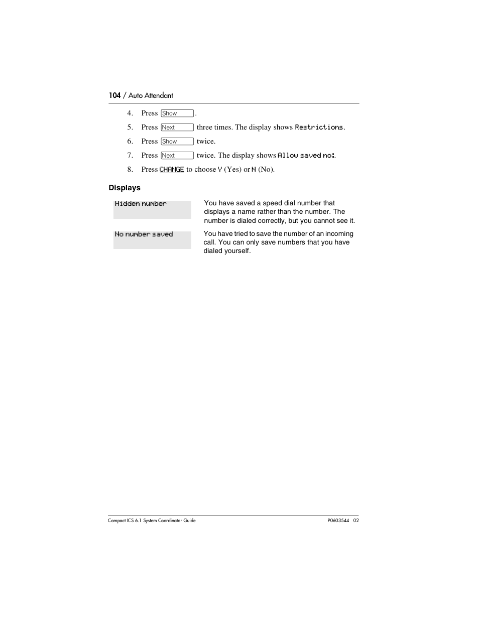 Nortel Networks 6.1 User Manual | Page 104 / 278