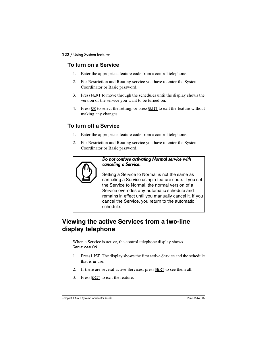 Telephone 222 | Nortel Networks 6.1 User Manual | Page 222 / 278