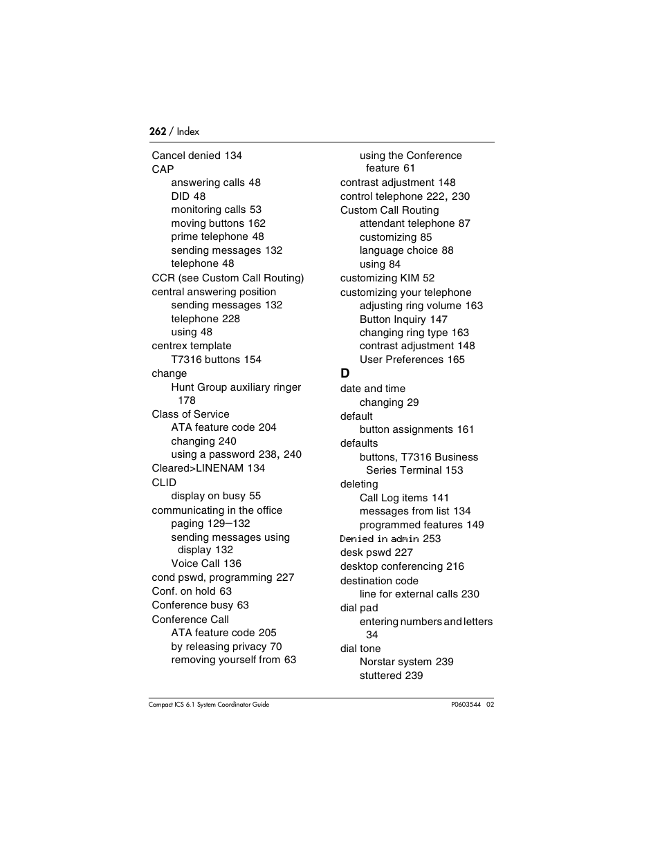 Nortel Networks 6.1 User Manual | Page 262 / 278