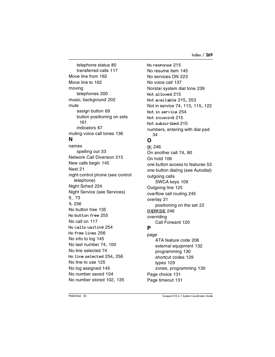 Nortel Networks 6.1 User Manual | Page 269 / 278