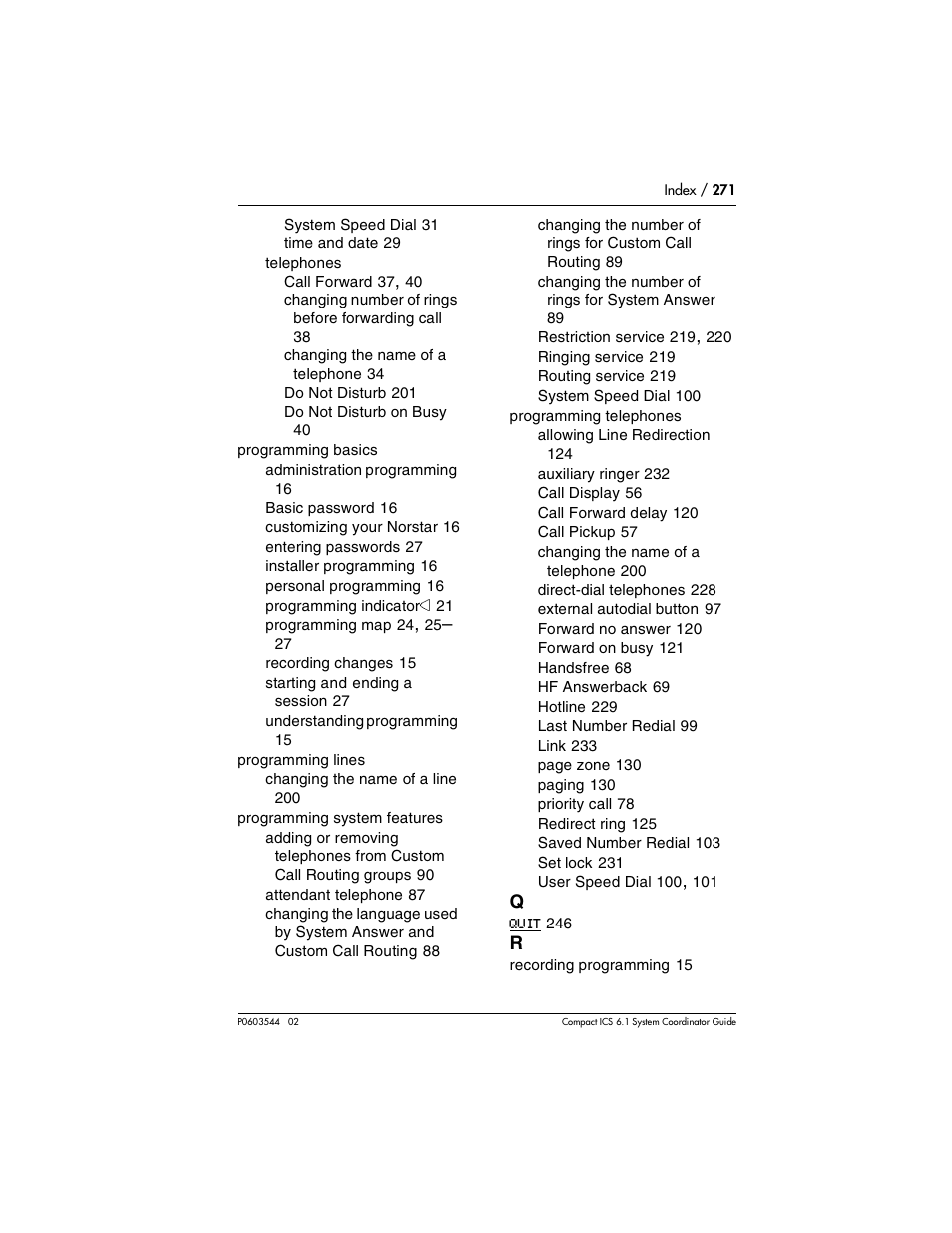 Nortel Networks 6.1 User Manual | Page 271 / 278