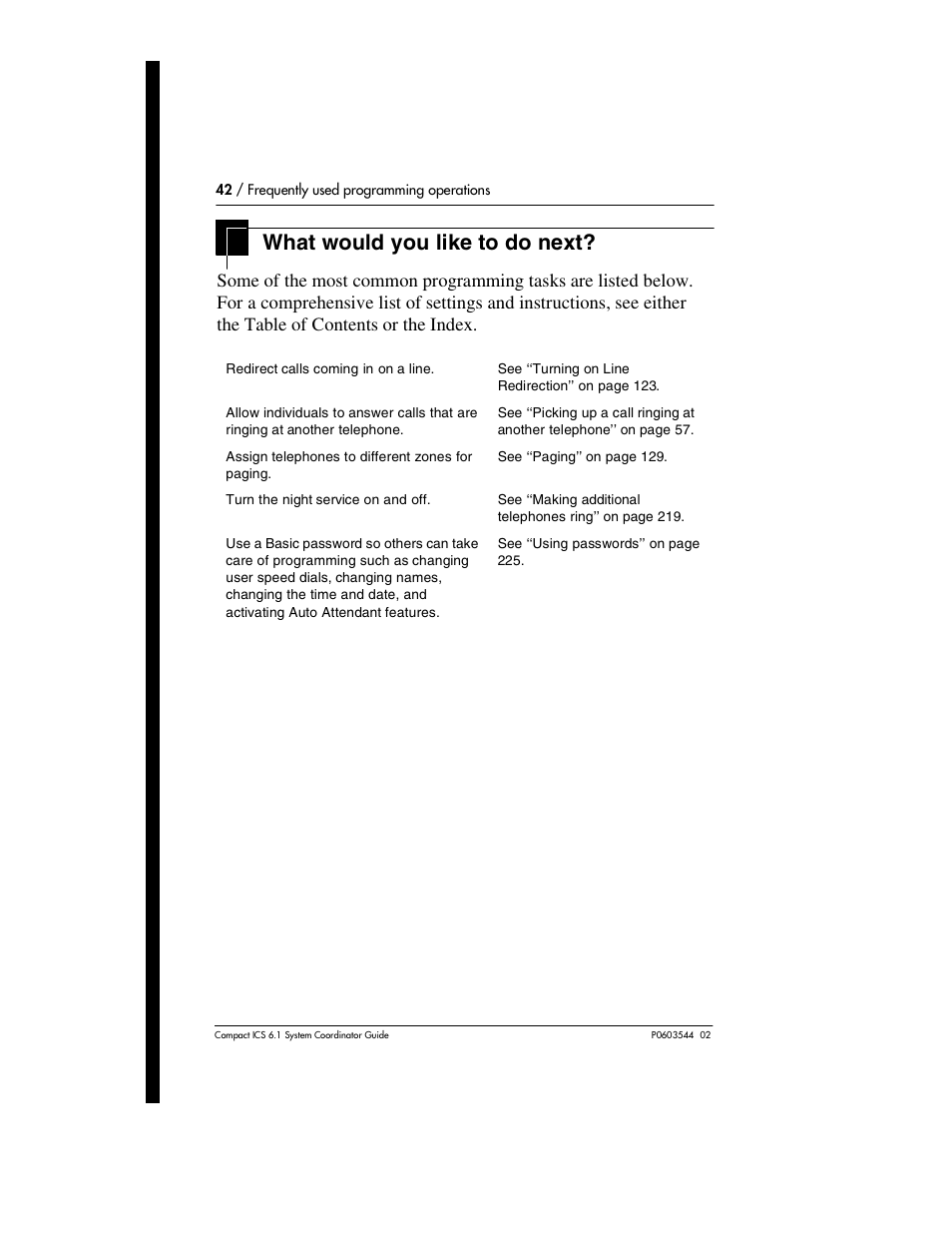 What would you like to do next, What would you like to do next? 42 | Nortel Networks 6.1 User Manual | Page 42 / 278