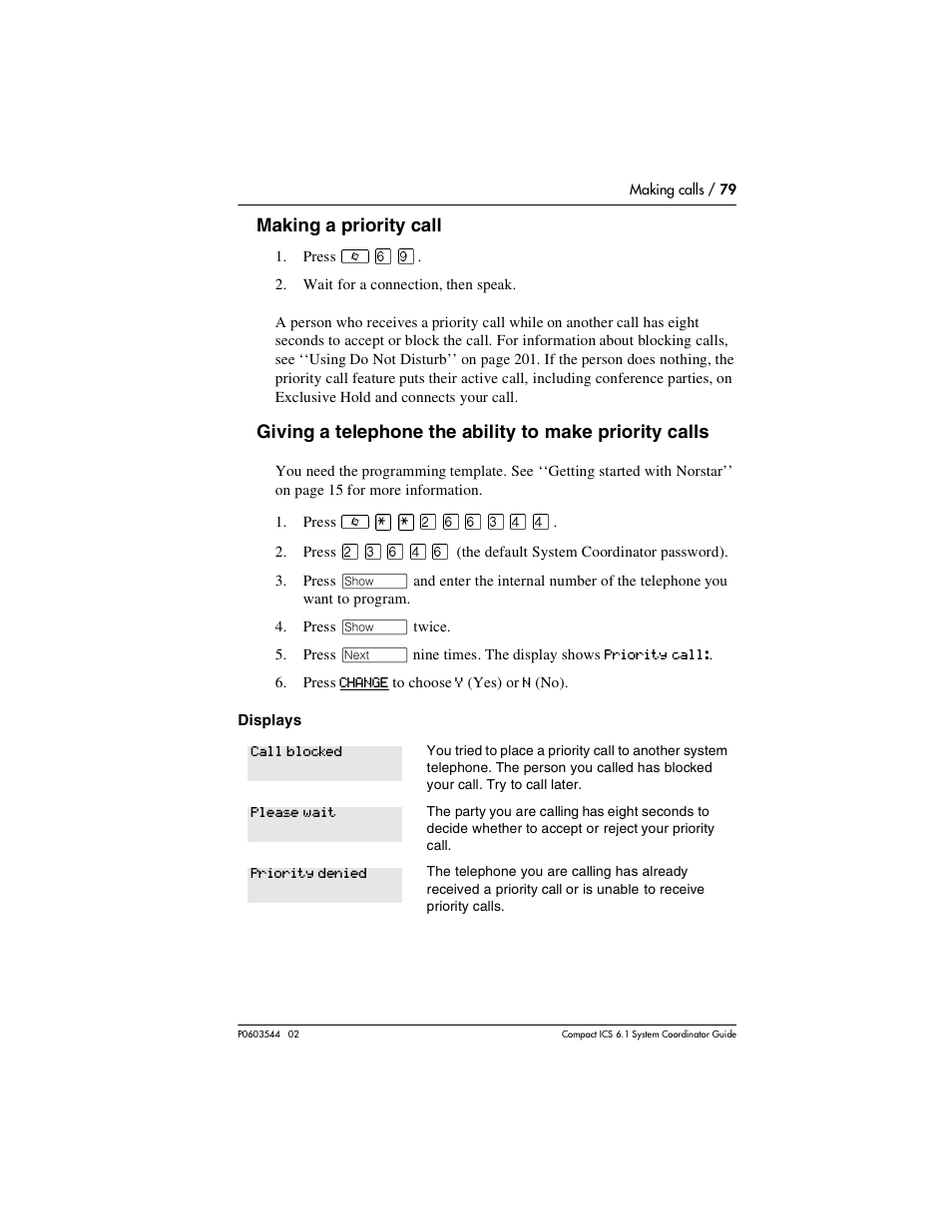 Nortel Networks 6.1 User Manual | Page 79 / 278