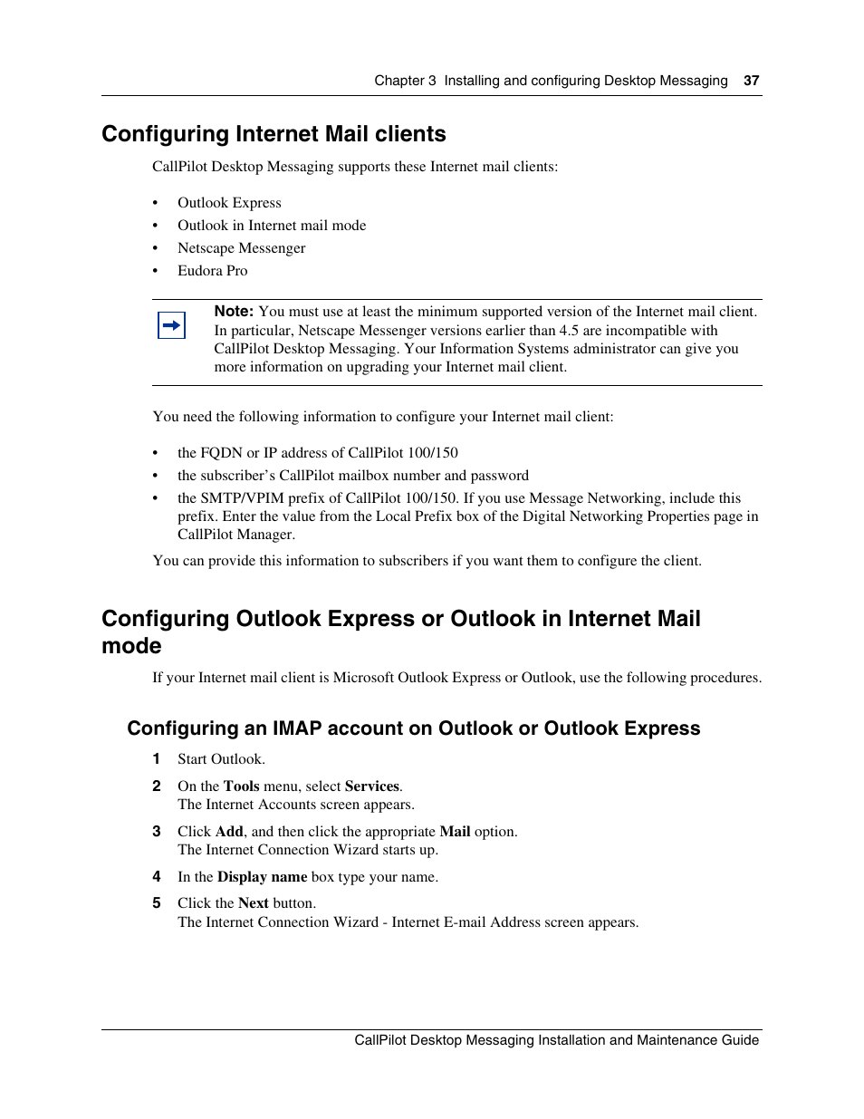 Configuring internet mail clients | Nortel Networks Alteon Link Optimizer 150 User Manual | Page 37 / 68