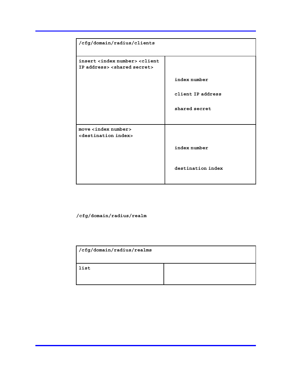 Configuration of the realms | Nortel Networks 5500 series User Manual | Page 131 / 526