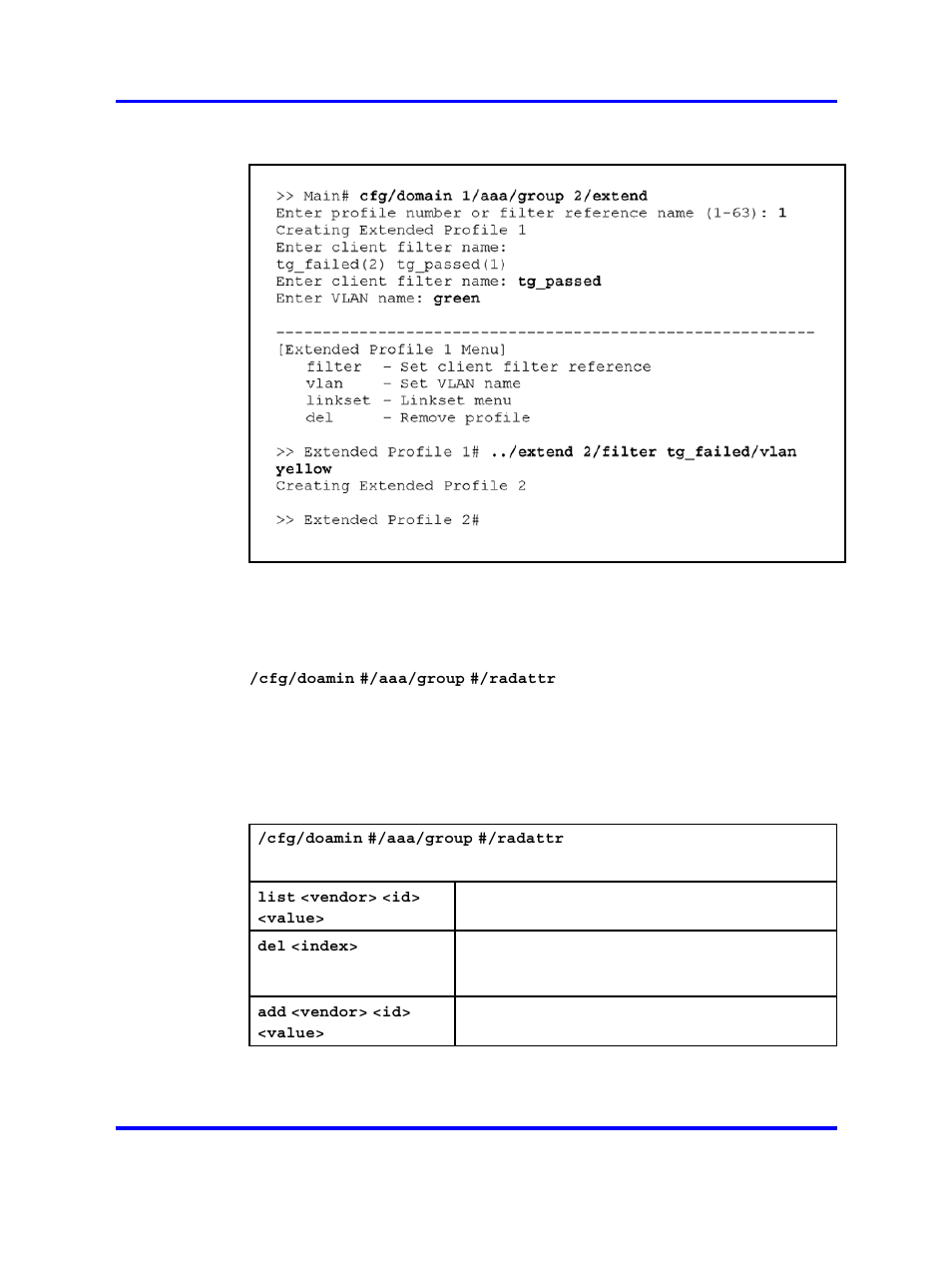 Creating radius attributes to a group | Nortel Networks 5500 series User Manual | Page 166 / 526