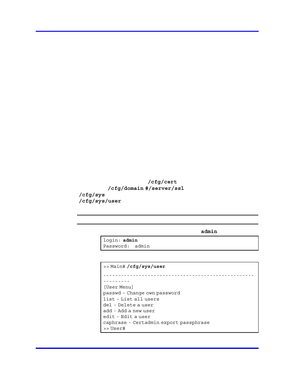 Cli configuration examples, Adding a new user, Cli configuration | Nortel Networks 5500 series User Manual | Page 218 / 526