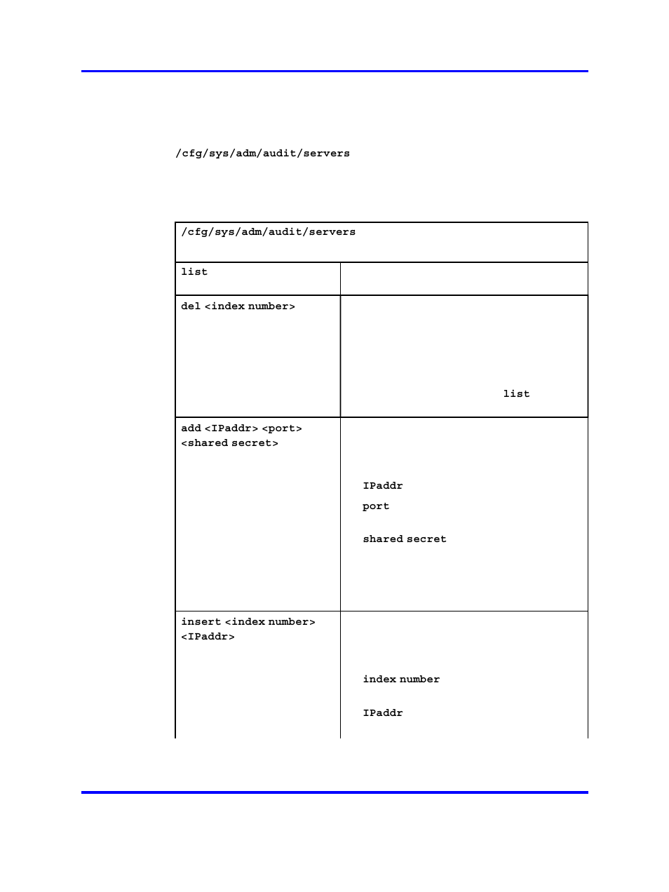 Managing radius audit servers, Managing | Nortel Networks 5500 series User Manual | Page 289 / 526