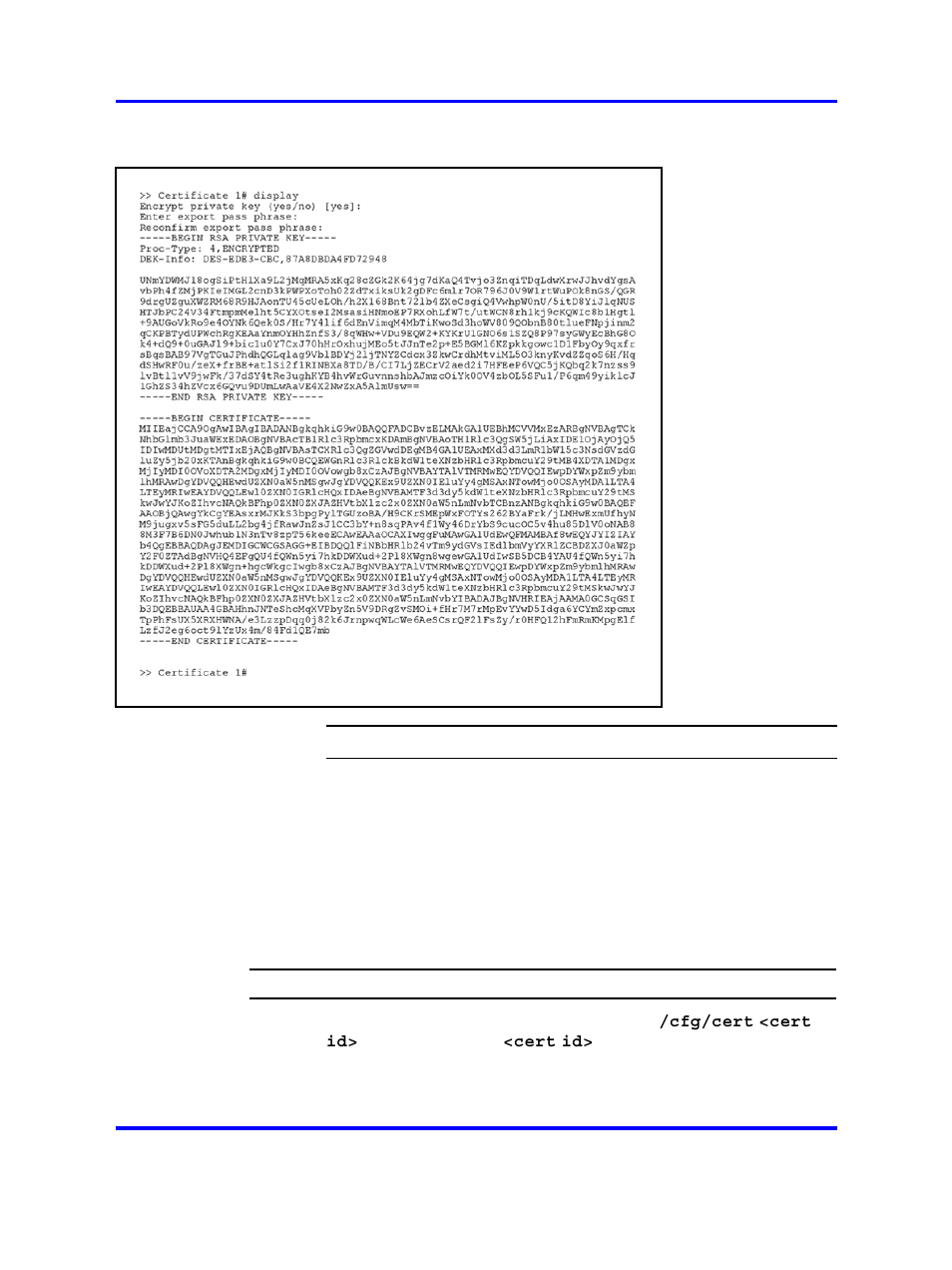 Exporting a, Exporting a certificate and, Exporting | Exporting a certificate and key from the nortel | Nortel Networks 5500 series User Manual | Page 318 / 526