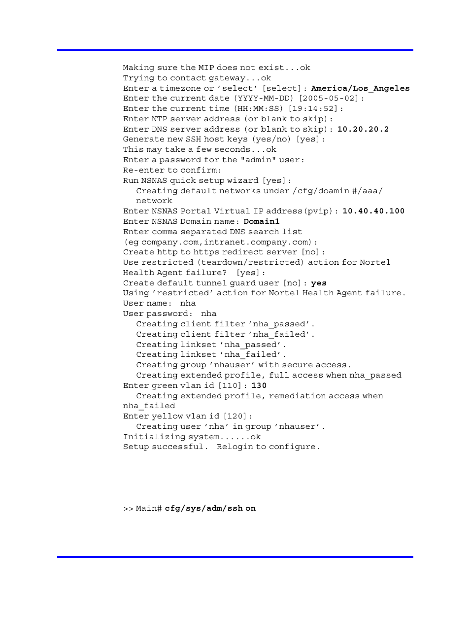 Completing initial setup | Nortel Networks 5500 series User Manual | Page 398 / 526