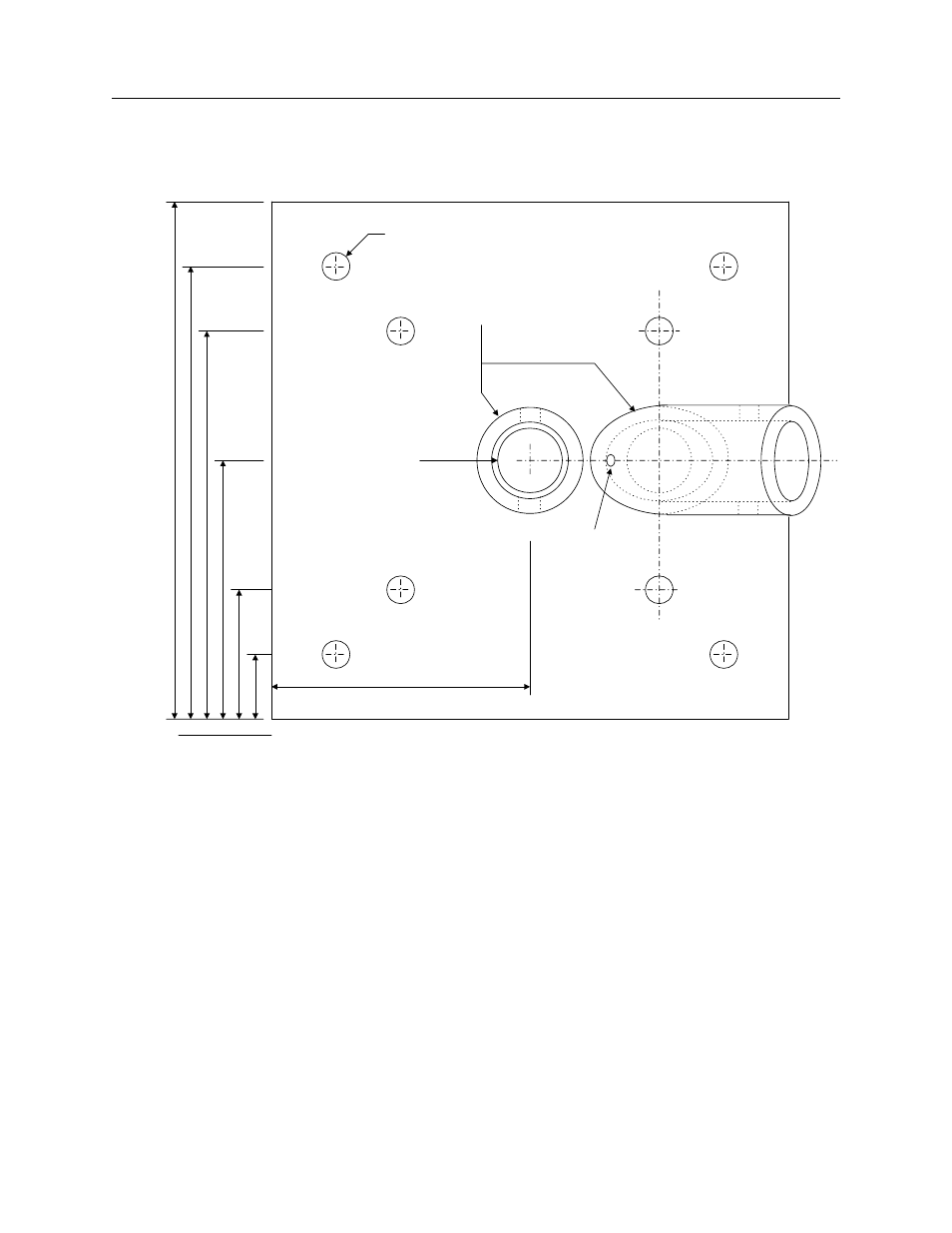 Technical product manual - dct1900, Fig. 16-17 mounting plate (large pattern) | Nortel Networks DCT1900 User Manual | Page 240 / 400
