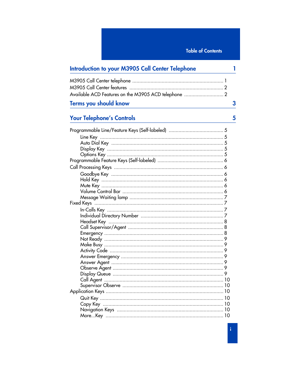 Nortel Networks M3905 User Manual | Page 3 / 92