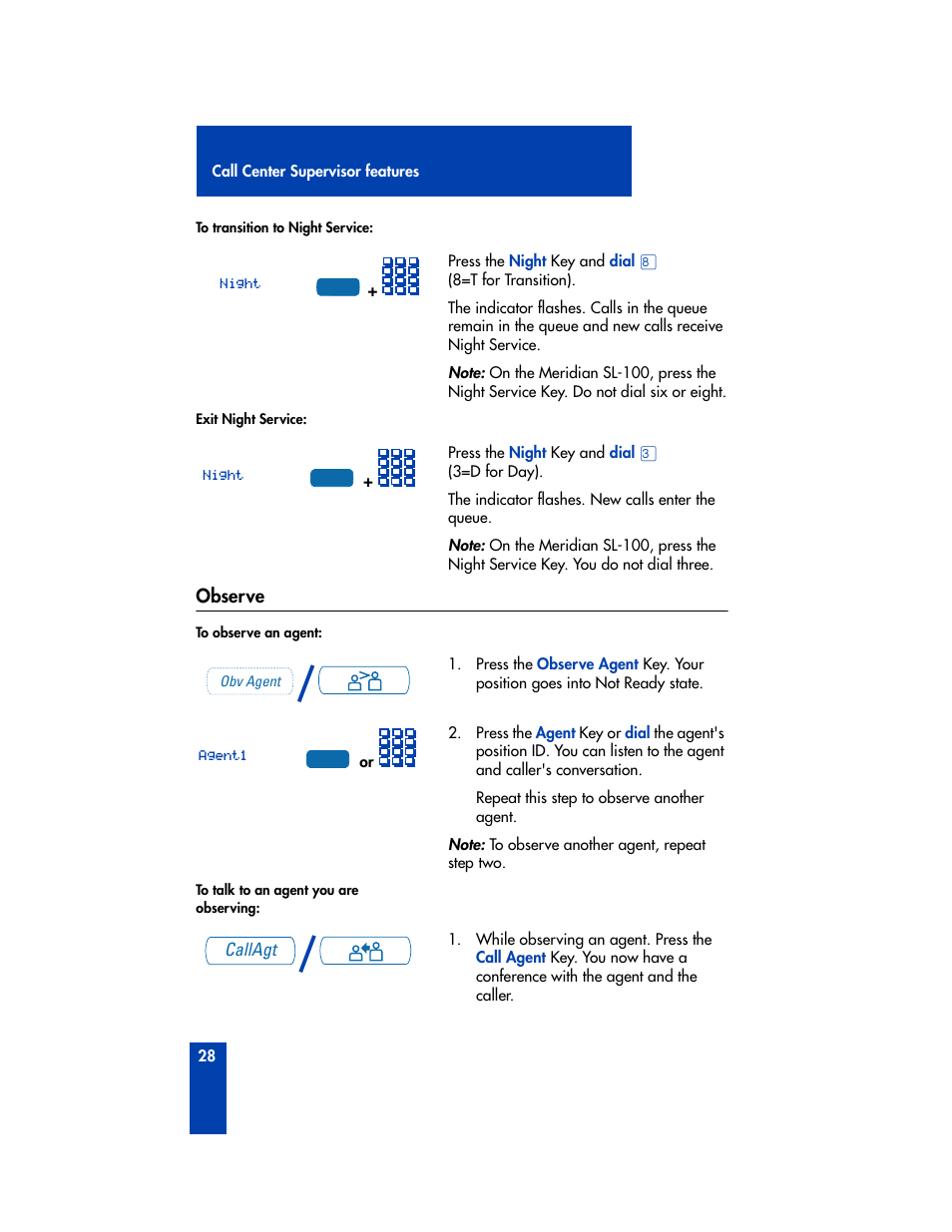 Observe, Trace a malicious call | Nortel Networks M3905 User Manual | Page 36 / 92