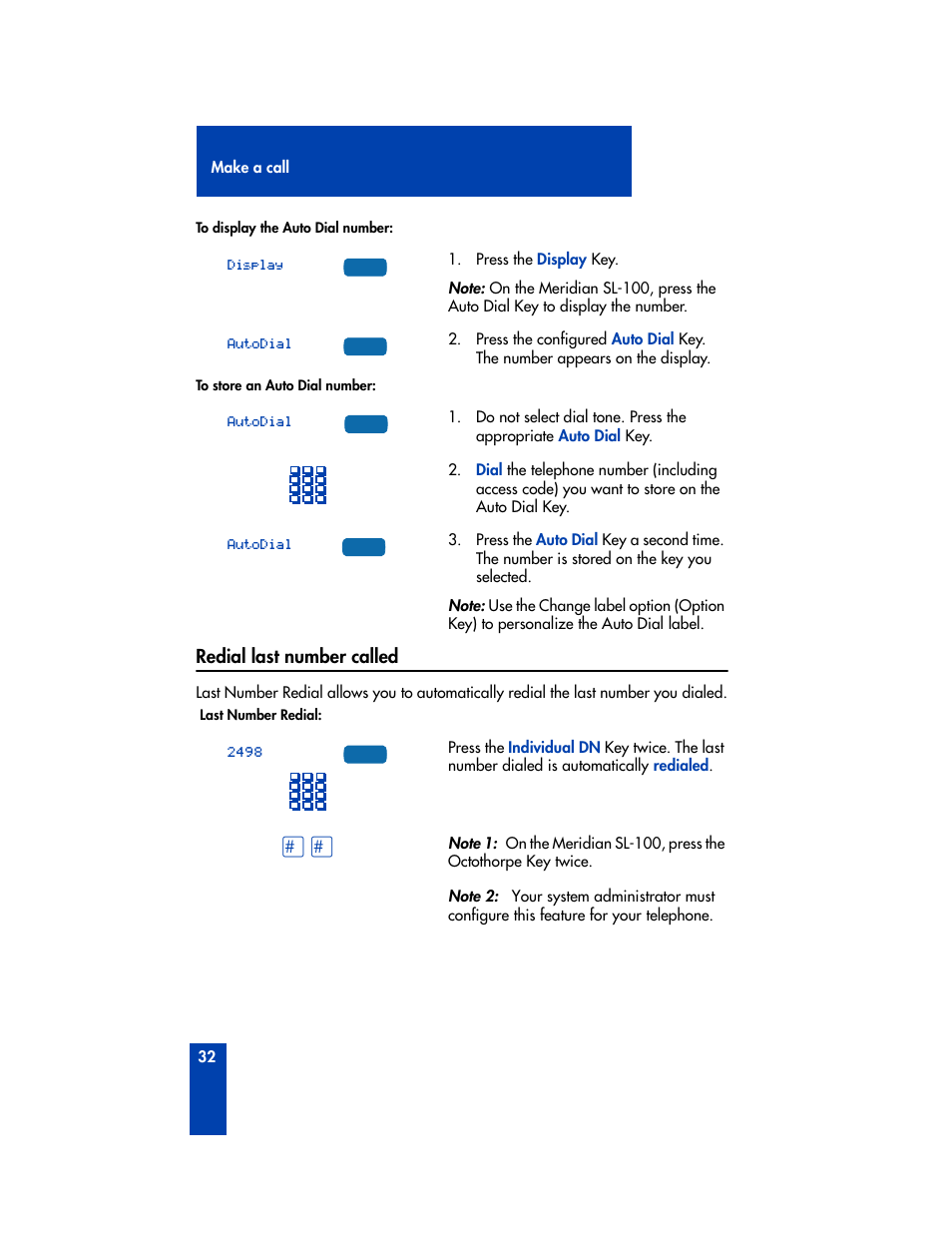 Redial last number called | Nortel Networks M3905 User Manual | Page 40 / 92