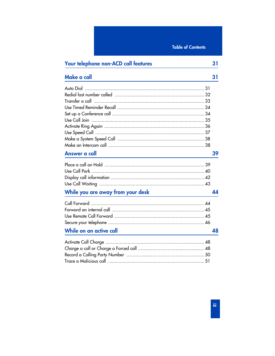 Nortel Networks M3905 User Manual | Page 5 / 92
