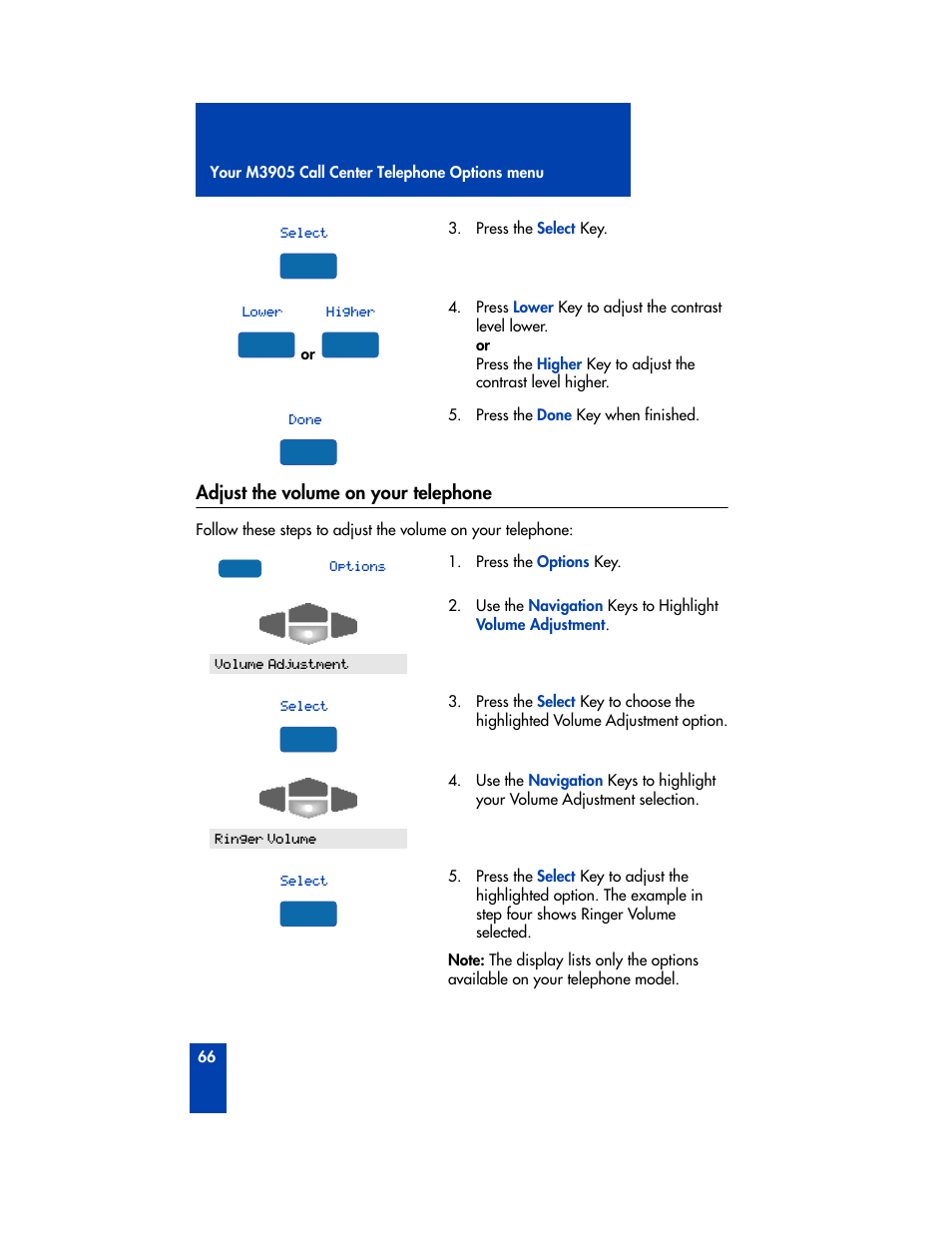 Adjust the volume on your telephone | Nortel Networks M3905 User Manual | Page 74 / 92