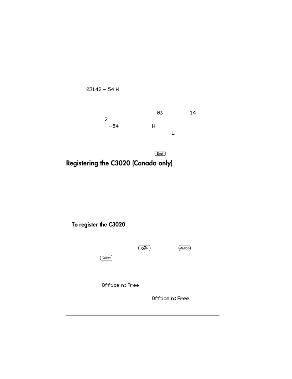 Registering the c3020 (canada only), To register the c3020 | Nortel Networks 03050 User Manual | Page 16 / 22