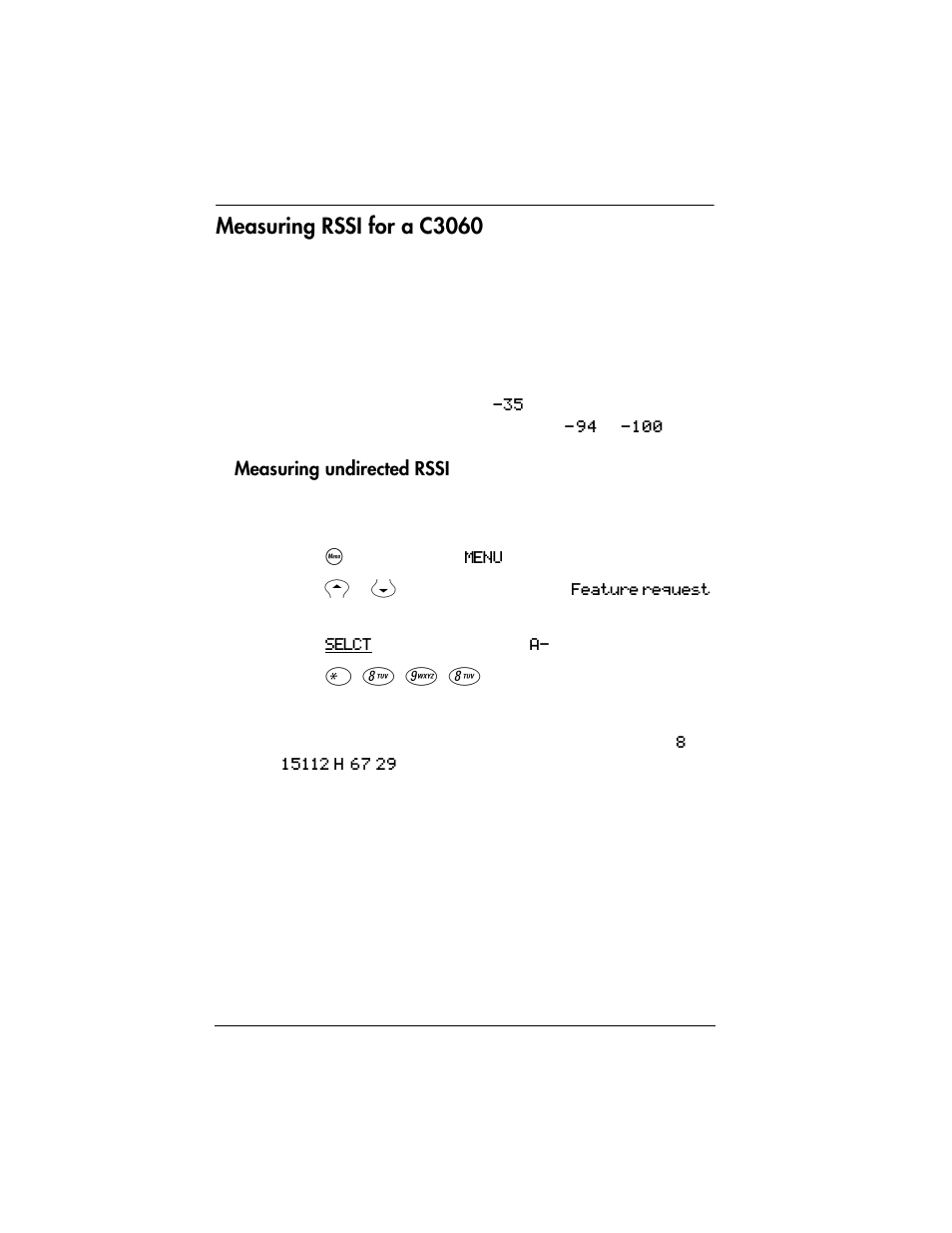 Measuring rssi for a c3060, Measuring undirected rssi | Nortel Networks 03050 User Manual | Page 6 / 22