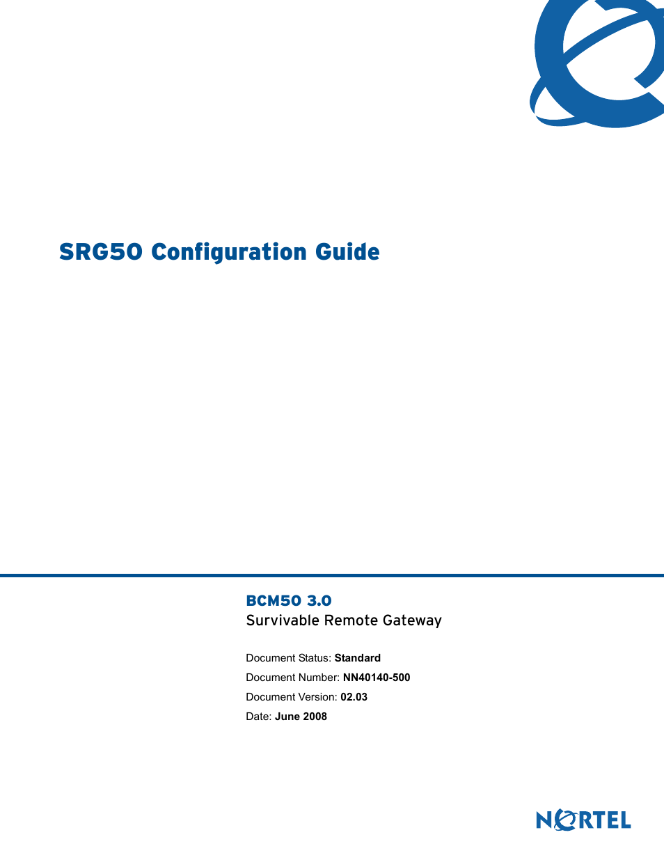 Nortel Networks SRG50 User Manual | 102 pages