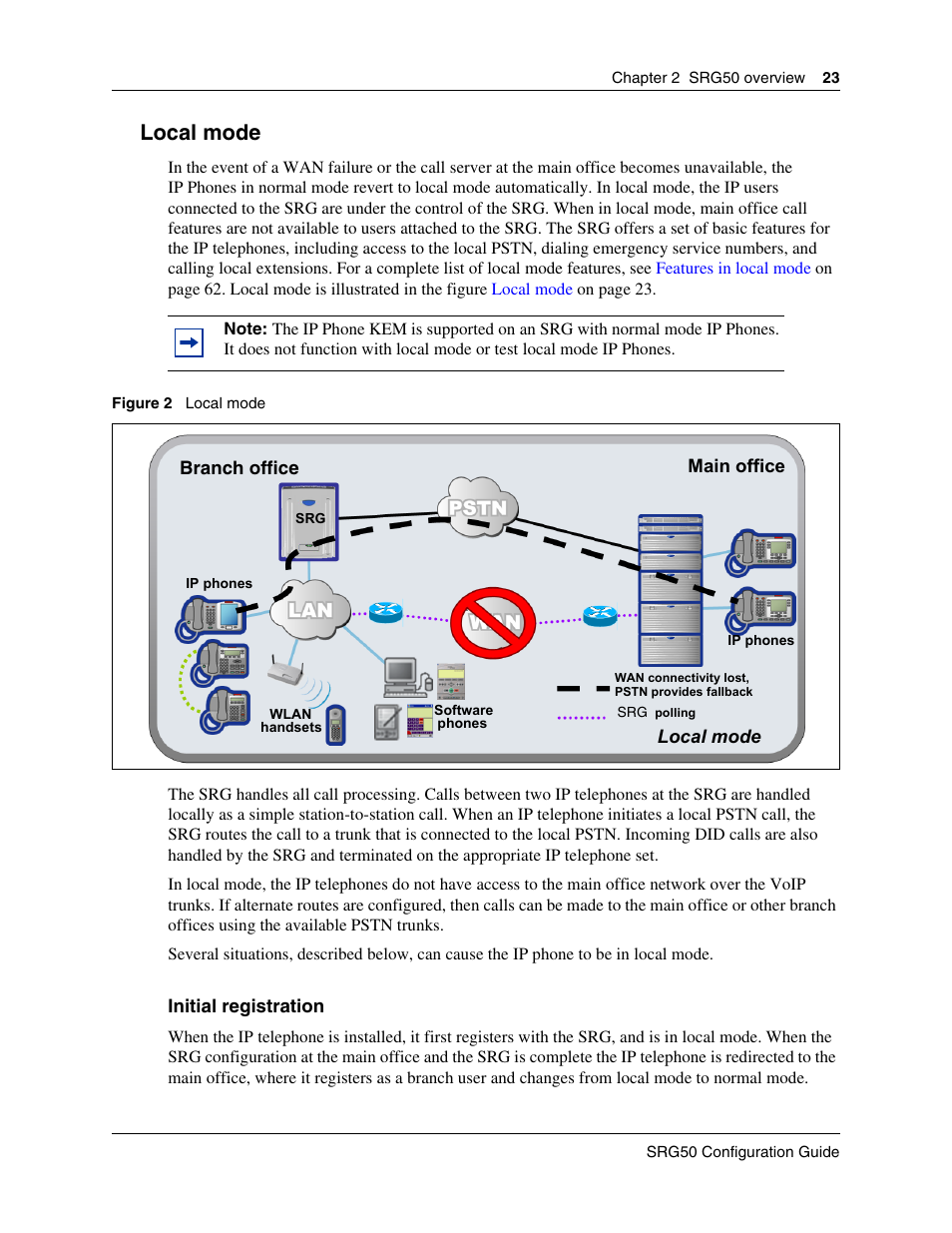 Local mode | Nortel Networks SRG50 User Manual | Page 23 / 102