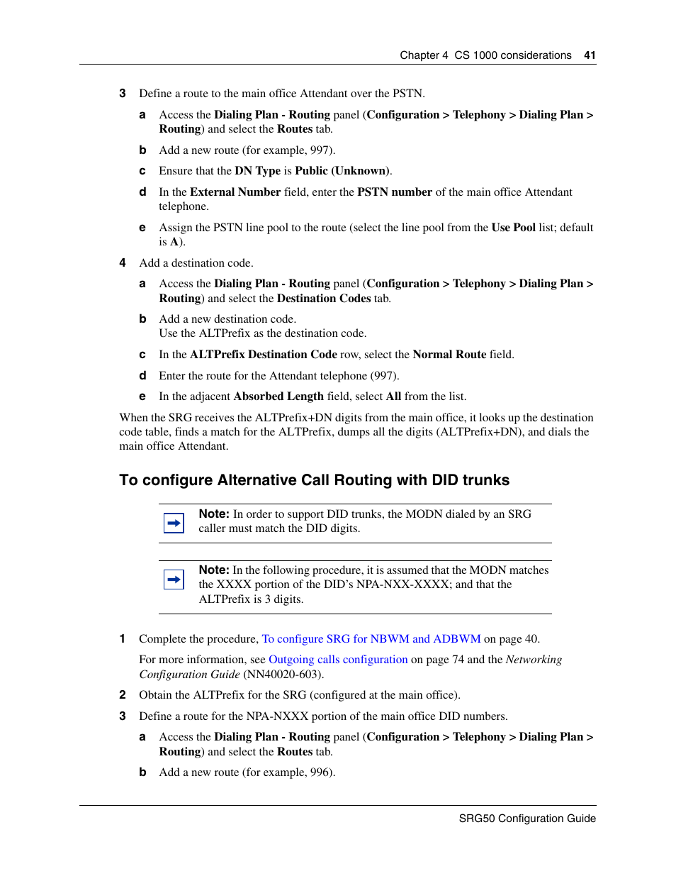 Nortel Networks SRG50 User Manual | Page 41 / 102