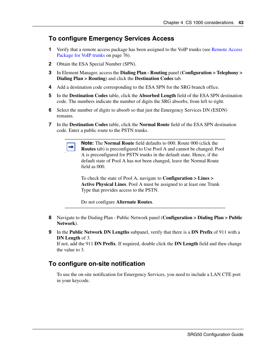 Nortel Networks SRG50 User Manual | Page 43 / 102