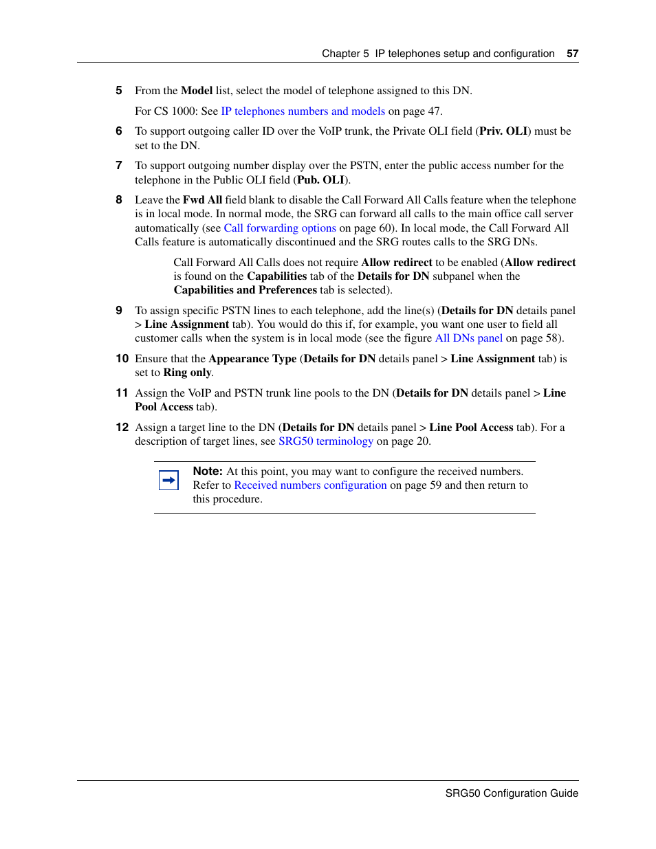 Nortel Networks SRG50 User Manual | Page 57 / 102