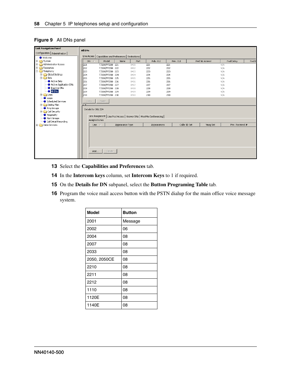 See the figure, All dns panel | Nortel Networks SRG50 User Manual | Page 58 / 102