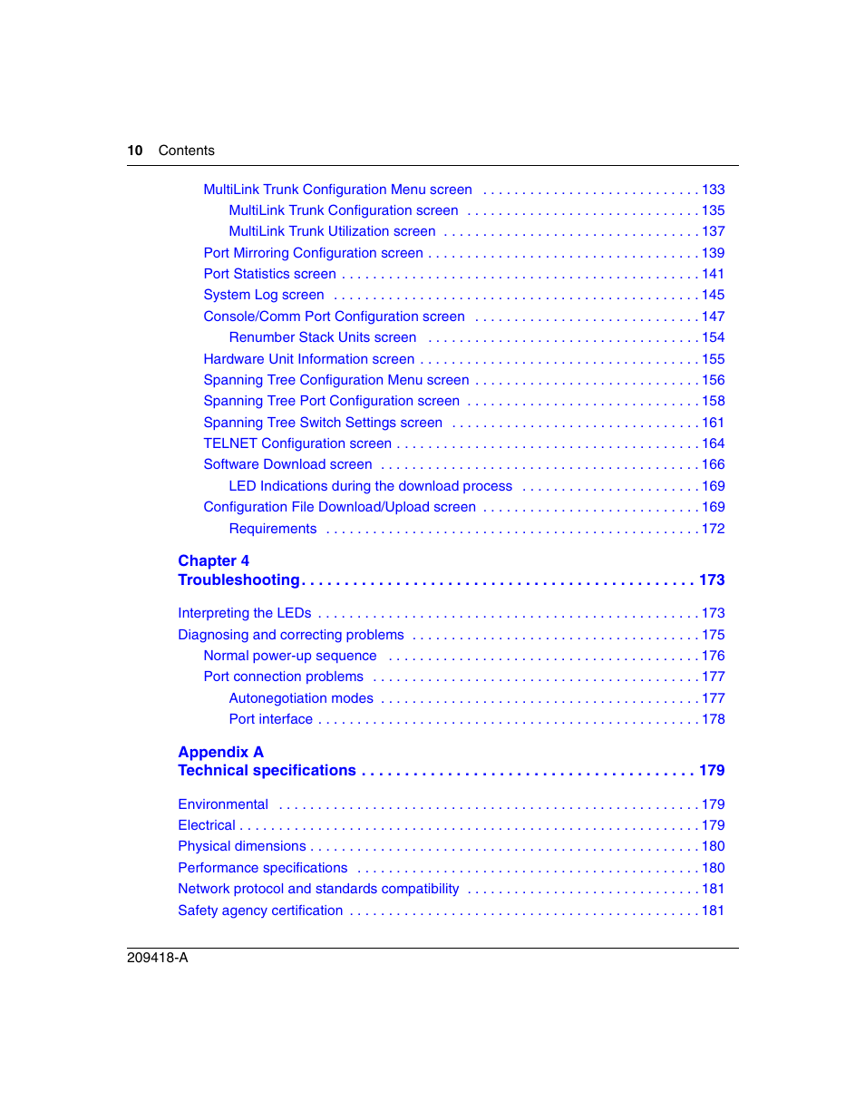Nortel Networks 1000ASE-XD User Manual | Page 10 / 214