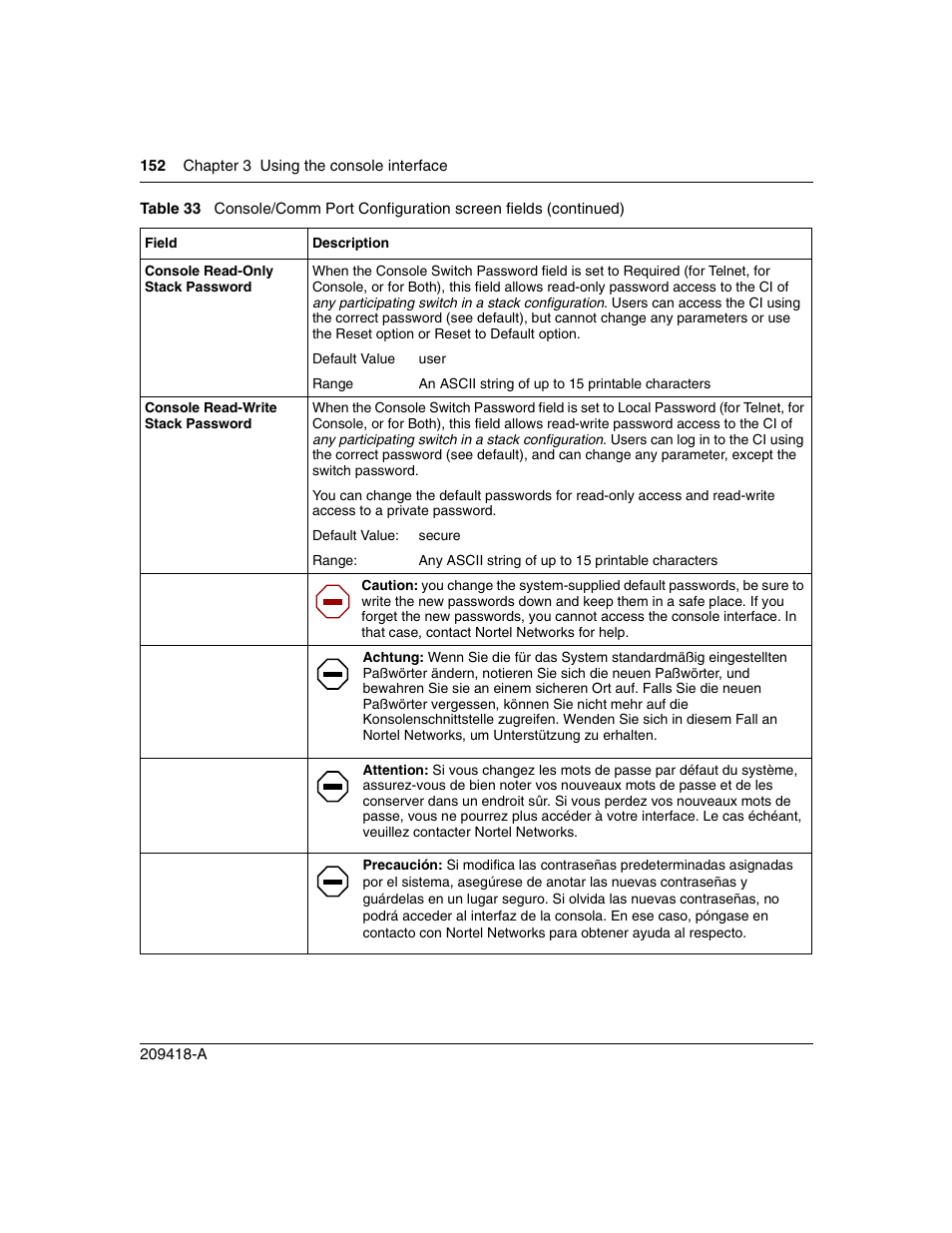 Nortel Networks 1000ASE-XD User Manual | Page 152 / 214
