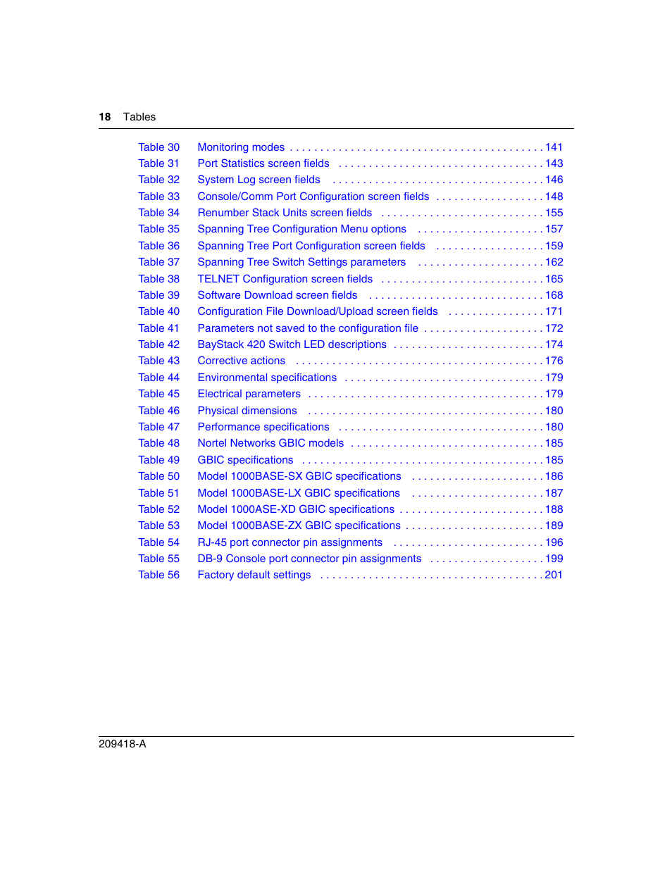 Nortel Networks 1000ASE-XD User Manual | Page 18 / 214