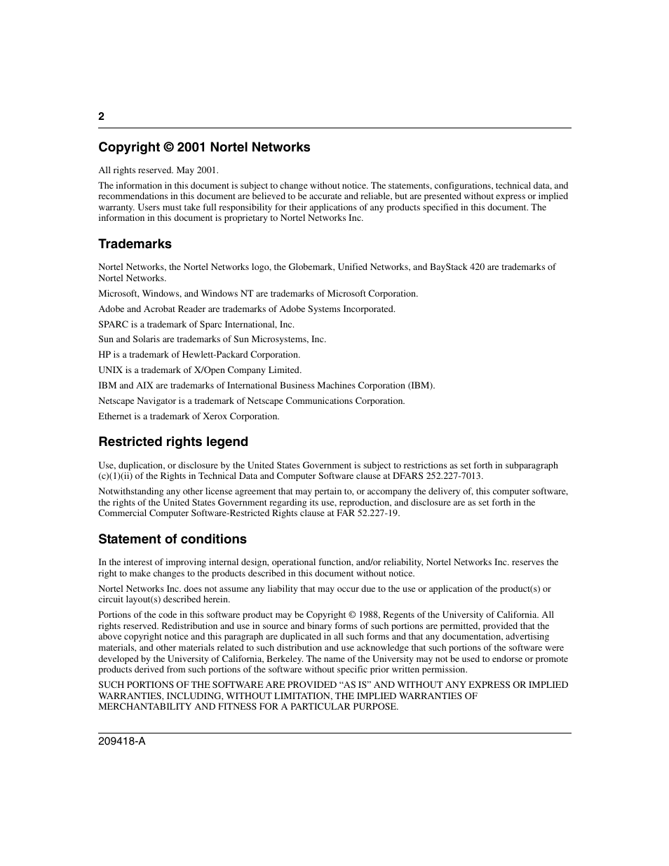 Nortel Networks 1000ASE-XD User Manual | Page 2 / 214