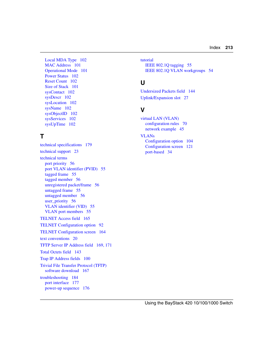 Nortel Networks 1000ASE-XD User Manual | Page 213 / 214