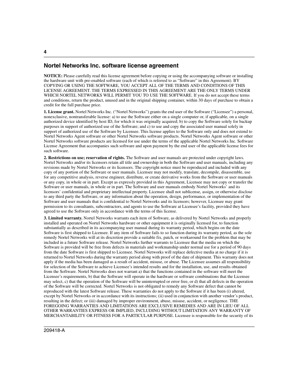 Nortel Networks 1000ASE-XD User Manual | Page 4 / 214