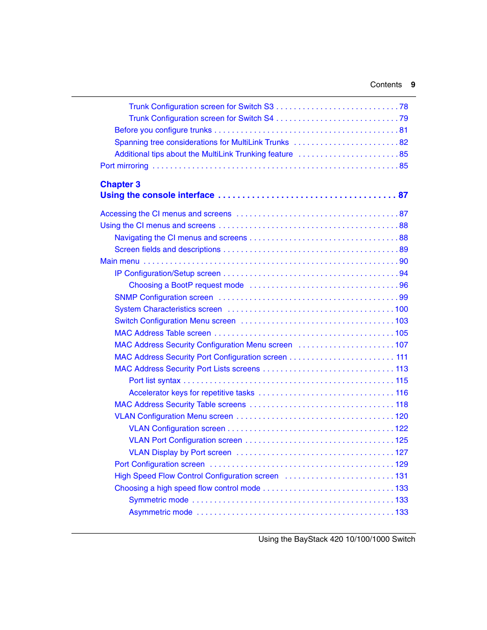 Nortel Networks 1000ASE-XD User Manual | Page 9 / 214