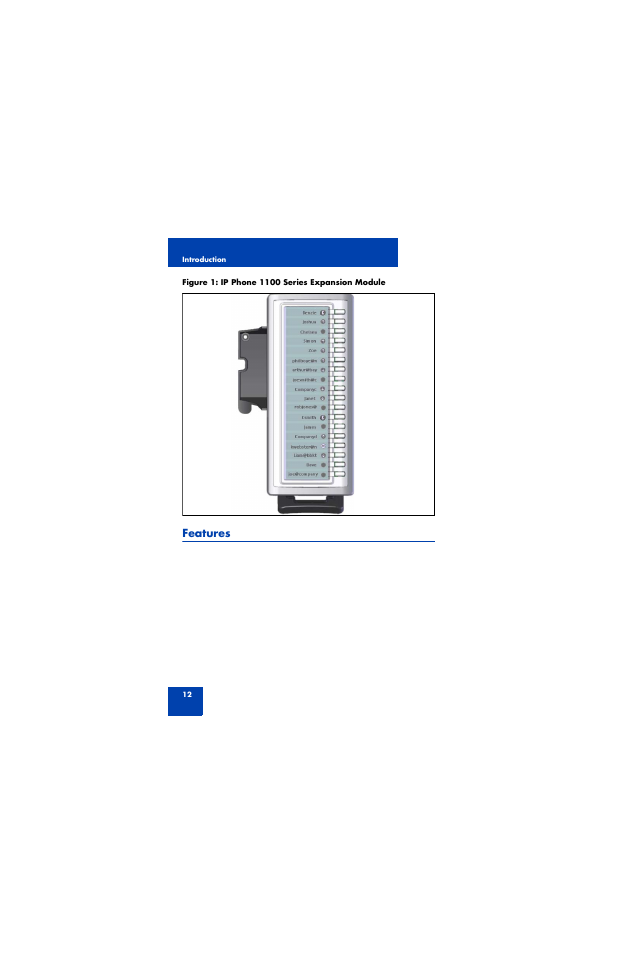 Features | Nortel Networks 1100 Series User Manual | Page 12 / 24
