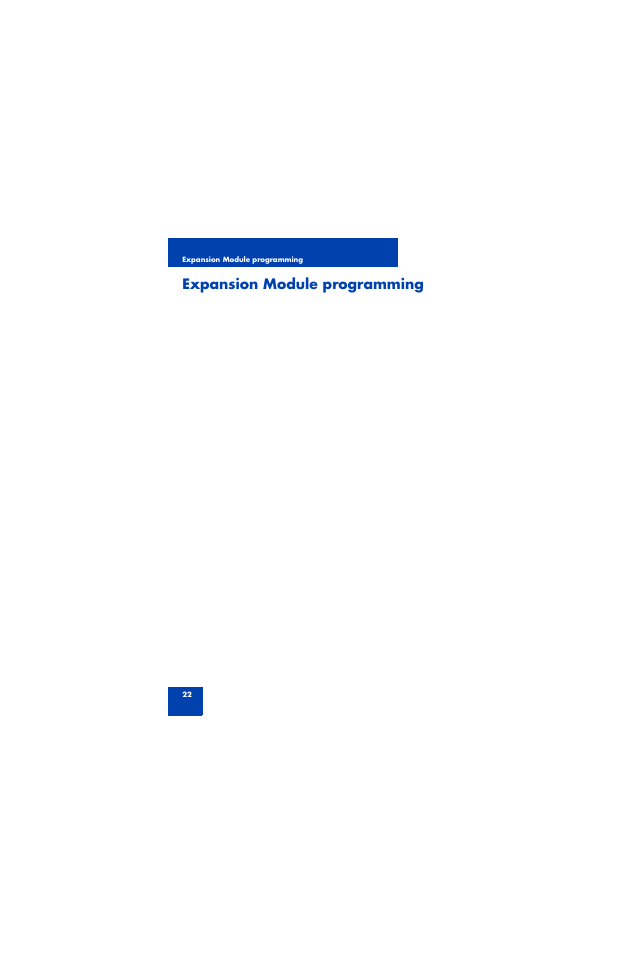 Expansion module programming | Nortel Networks 1100 Series User Manual | Page 22 / 24