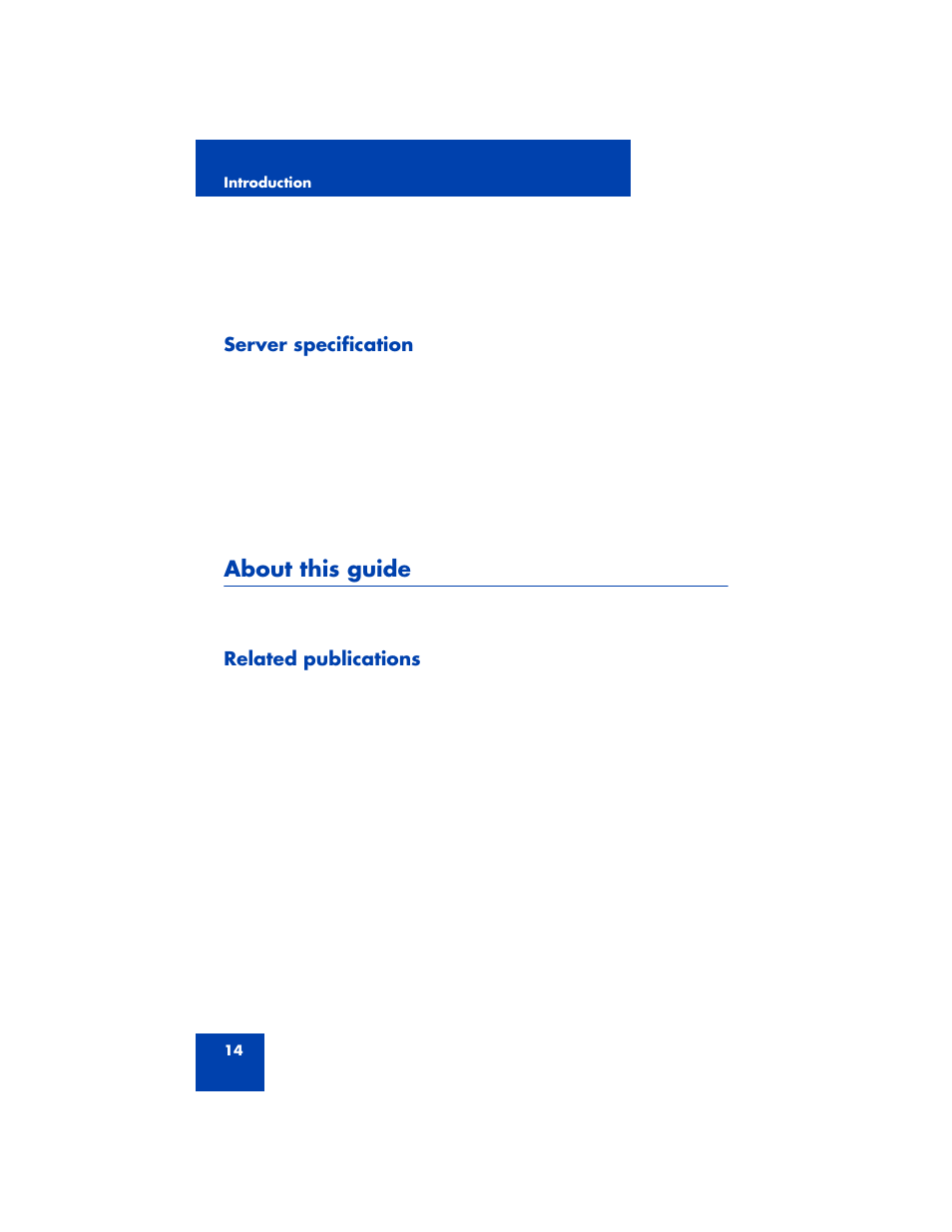 Server specification, About this guide, Related publications | Nortel Networks 3100 User Manual | Page 14 / 72