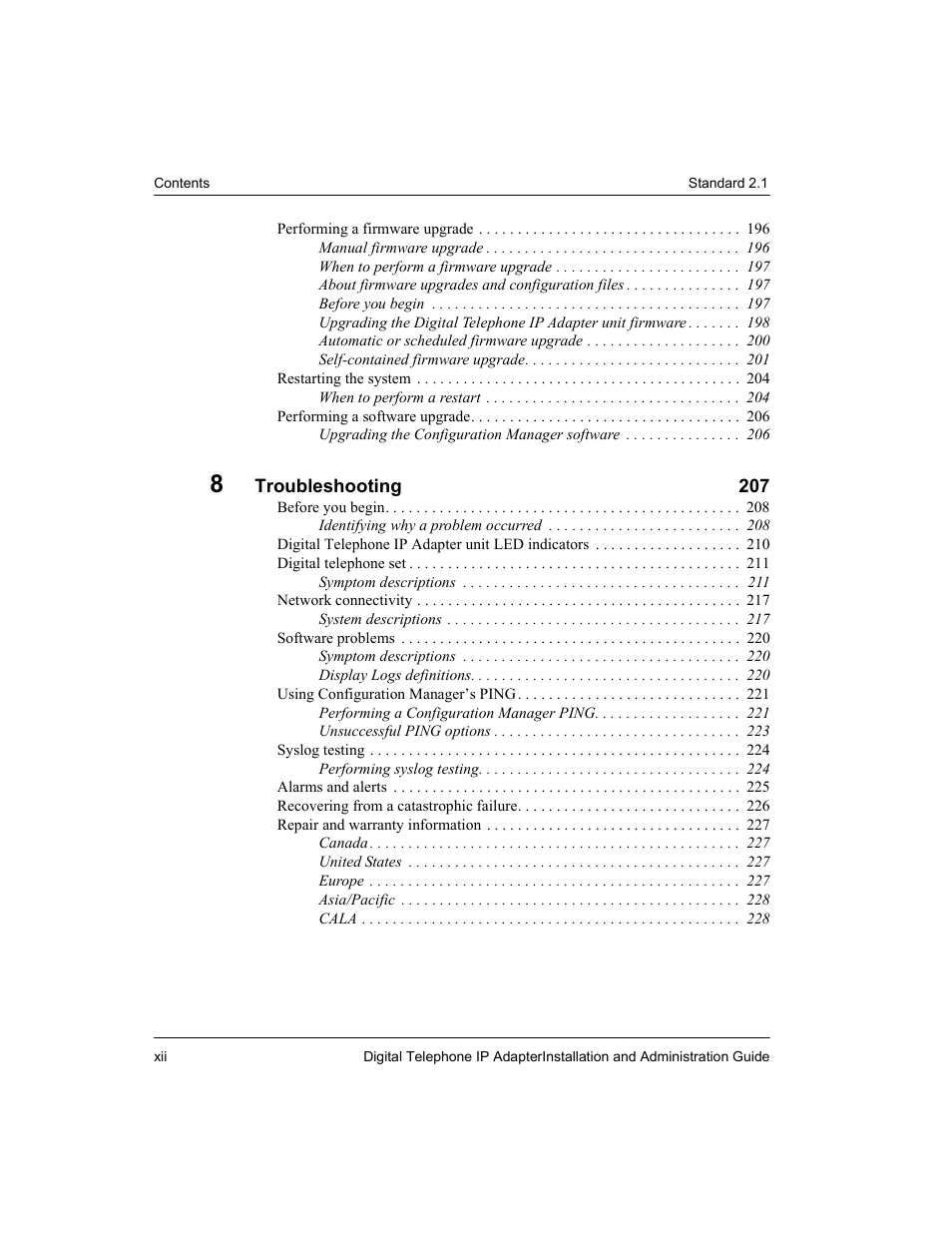 Nortel Networks M3310 User Manual | Page 12 / 264