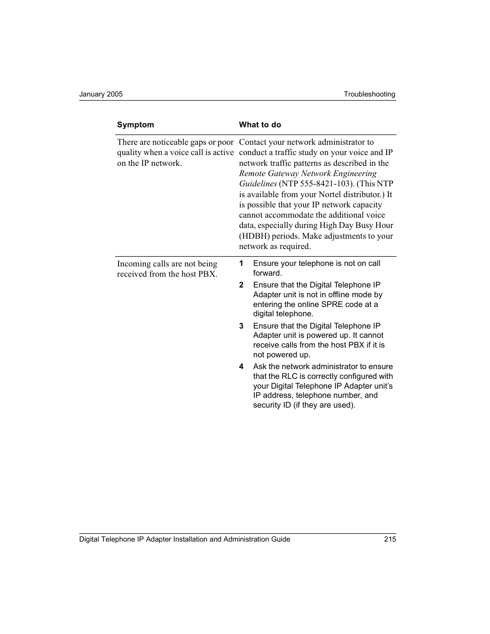 Nortel Networks M3310 User Manual | Page 215 / 264