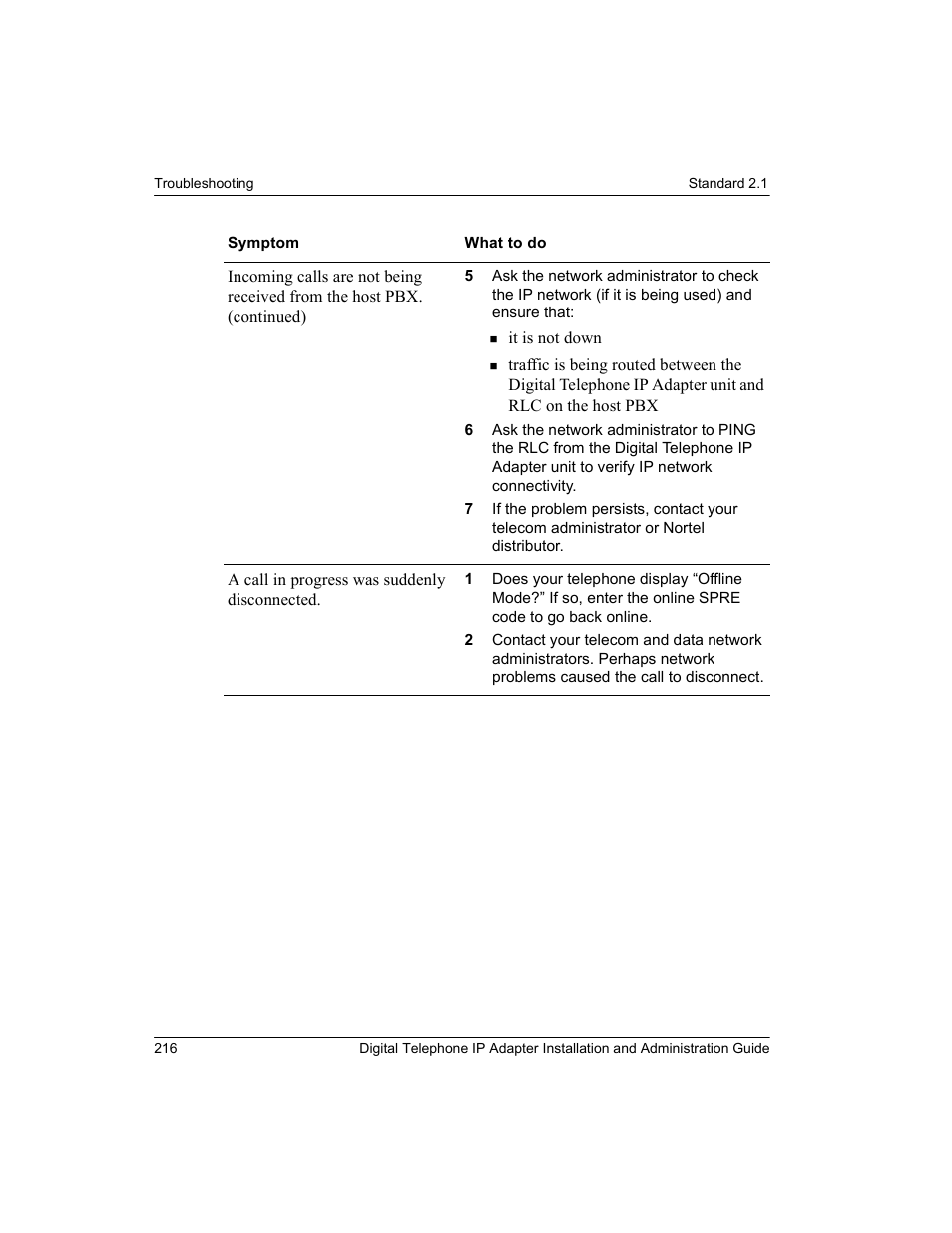 Nortel Networks M3310 User Manual | Page 216 / 264