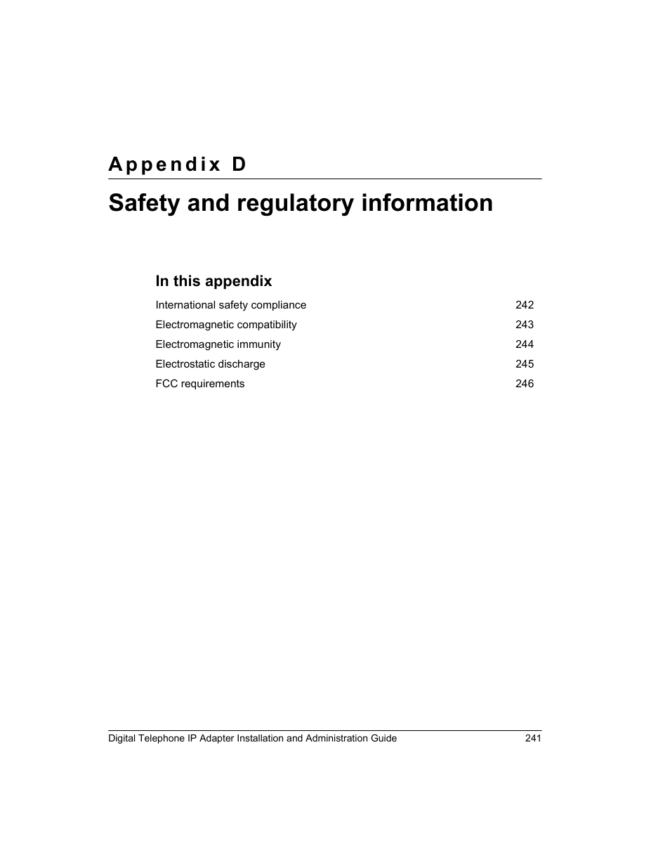 Safety and regulatory information | Nortel Networks M3310 User Manual | Page 241 / 264