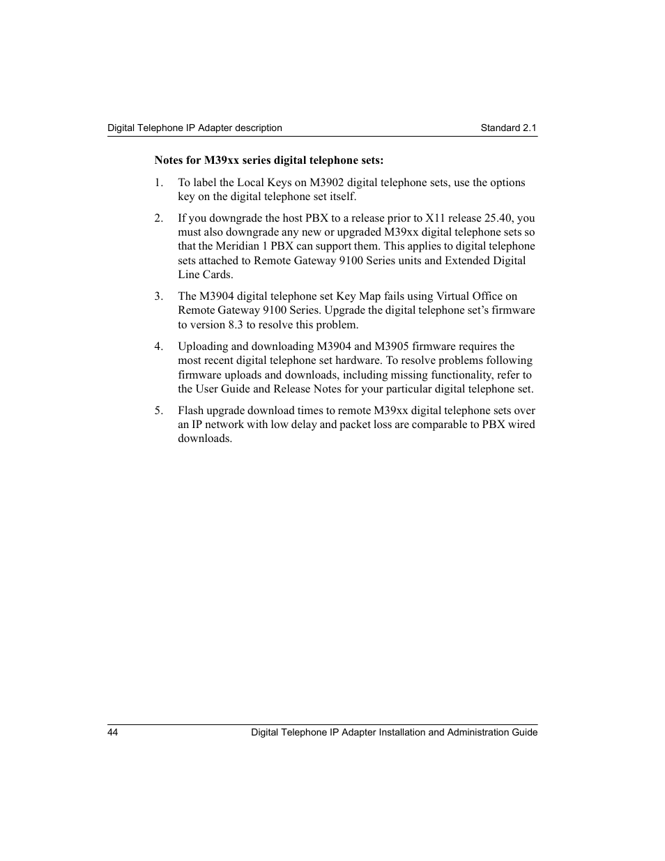 Nortel Networks M3310 User Manual | Page 44 / 264