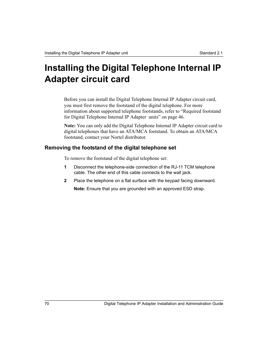 Nortel Networks M3310 User Manual | Page 70 / 264