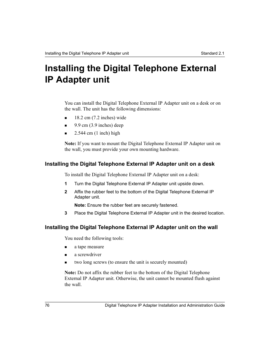 On a desk, On the wall | Nortel Networks M3310 User Manual | Page 76 / 264